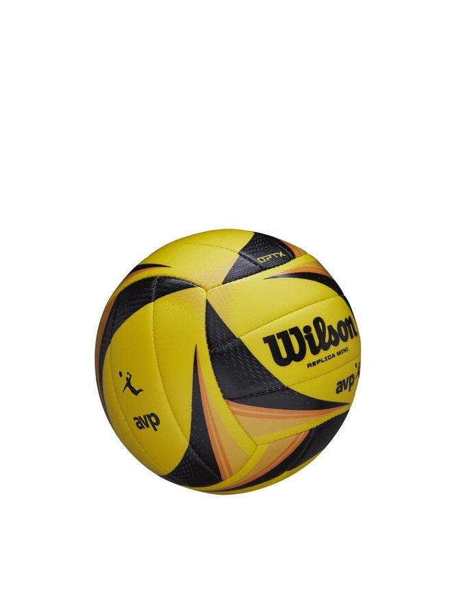 Wilson AVP OPTX Replica Mini Volleyball - Mini Size for 9 to 13 years old - Yellow/ Black/ Orange - Image 2