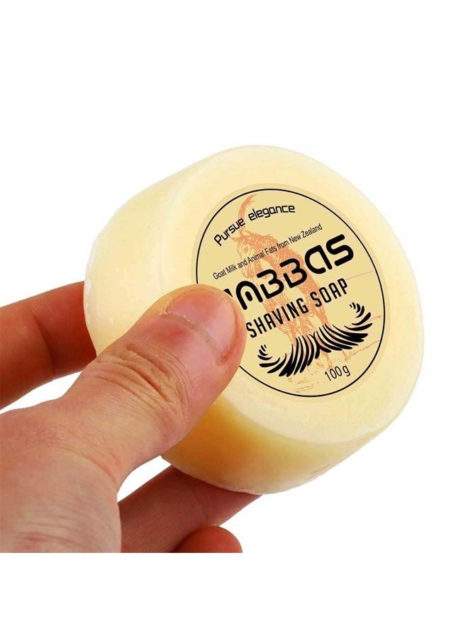 Anbbas 4in1 Vegan Style Synthetic Badger Hair Shaving Brush, Stainless Steel Shaving Stand Milk Shaving Soap and Bowl Set for Men Close Shave Kit - Image 5