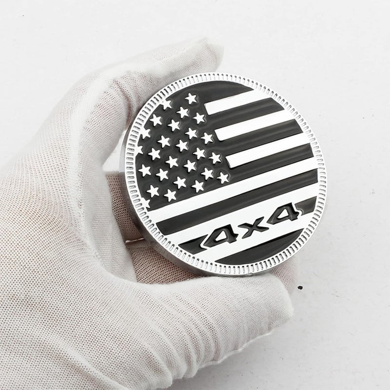 HHLOU USA Flag Style 4×4 Lettering Emblem Car Metal Badge for Jeep Wrangler and Cherokee - Image 2