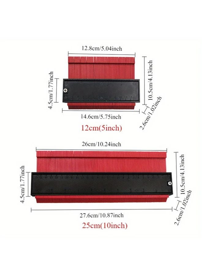 Blue Contour Gauge 12cm Curved Profile Tool Irregular Shape Measuring Ruler - Image 4