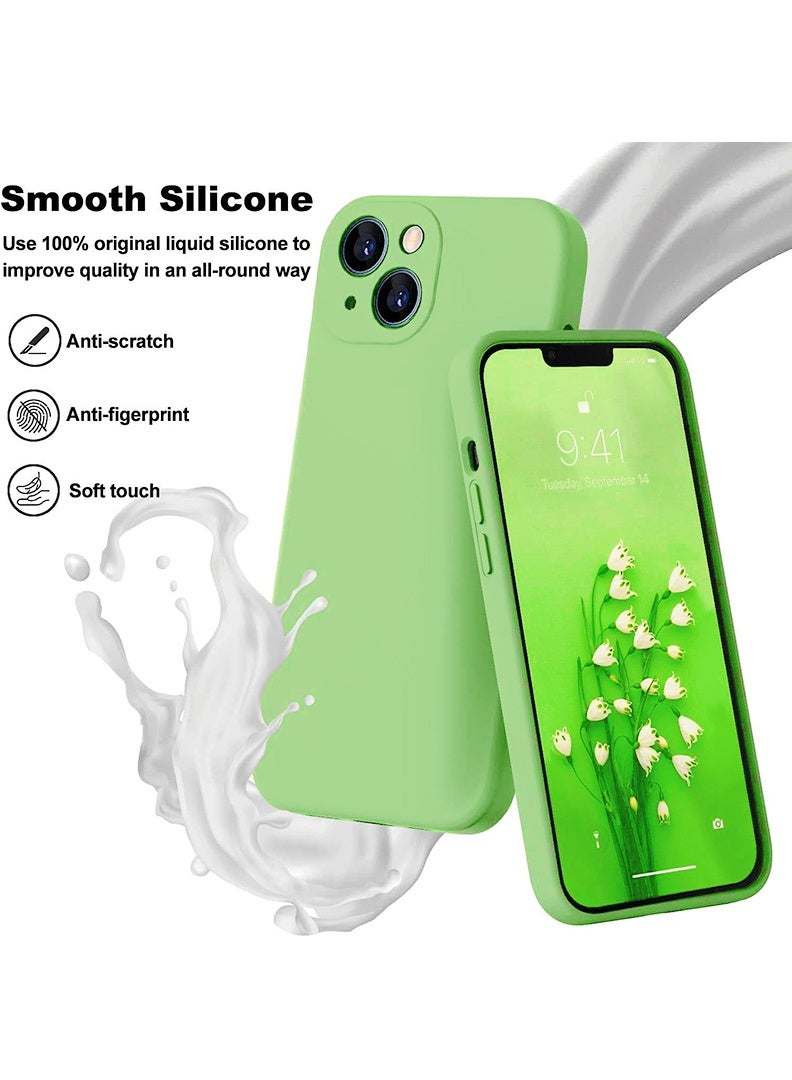 Case Up Compatible with iPhone 13 6.1 Inch Case, Premium Liquid Silicone [Camera Protection] [Soft Anti-Scratch Microfiber Lining] Shockproof Protective Slim Phone Cover for iPhone 13, Green - Image 3