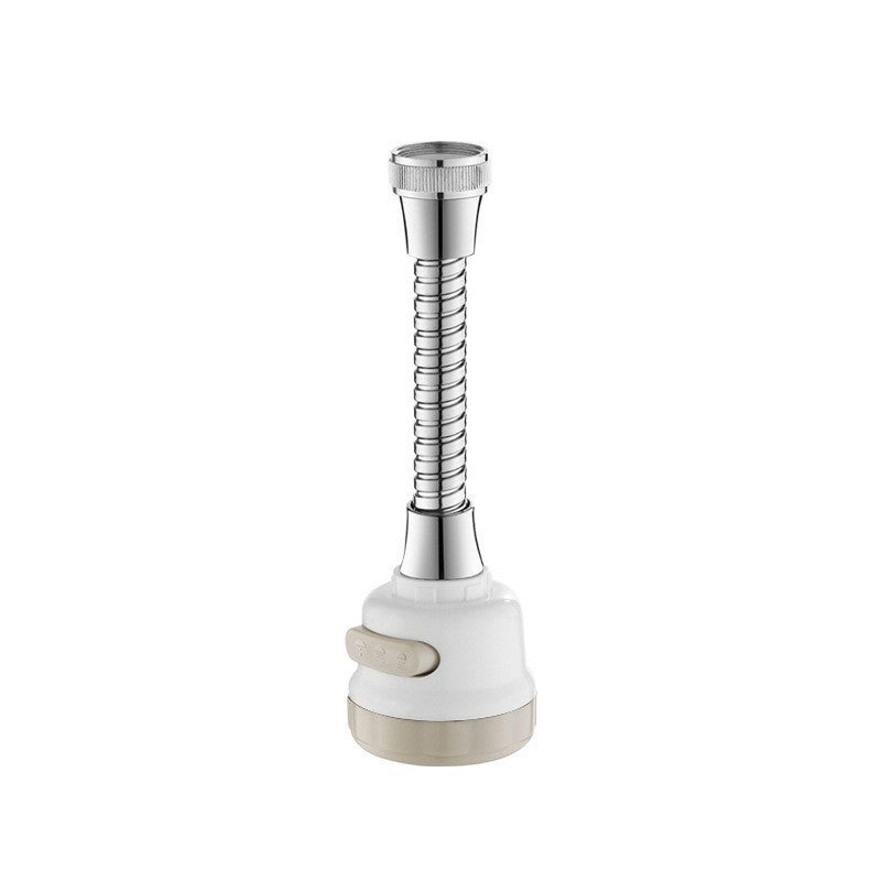 Kitchen Faucet splash-proof head mouth Universal extender vegetable washing basin rotatable booster filter universal kitchen artifact 3-block white (mid-length hose)