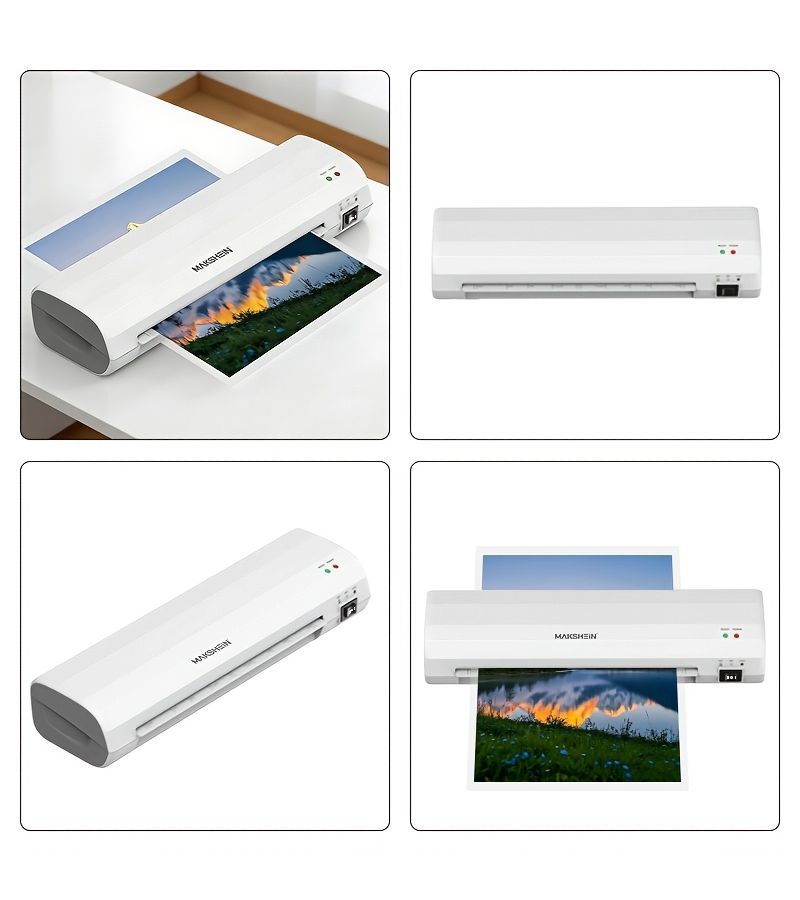 A4 Laminator Machine 9 Inch Hot And Cold Laminating With 50 Sheets 5R Photo Paper White For Office School Business Home - Image 4