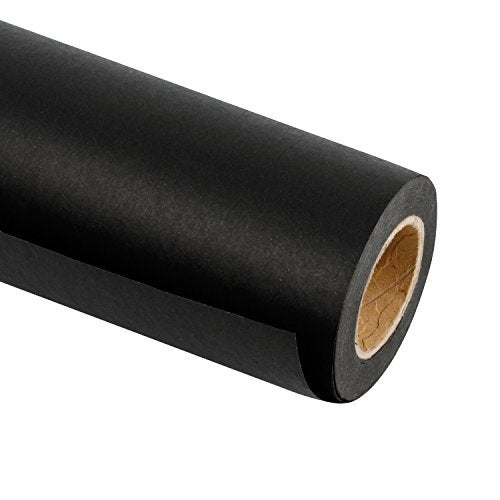 RUSPEPA Black Kraft Paper Roll - 24 inches x 100 feet - Recyclable Paper Perfect for for Crafts, Art, Wrapping, Packing, Postal, Shipping, Dunnage & Parcel - Image 1