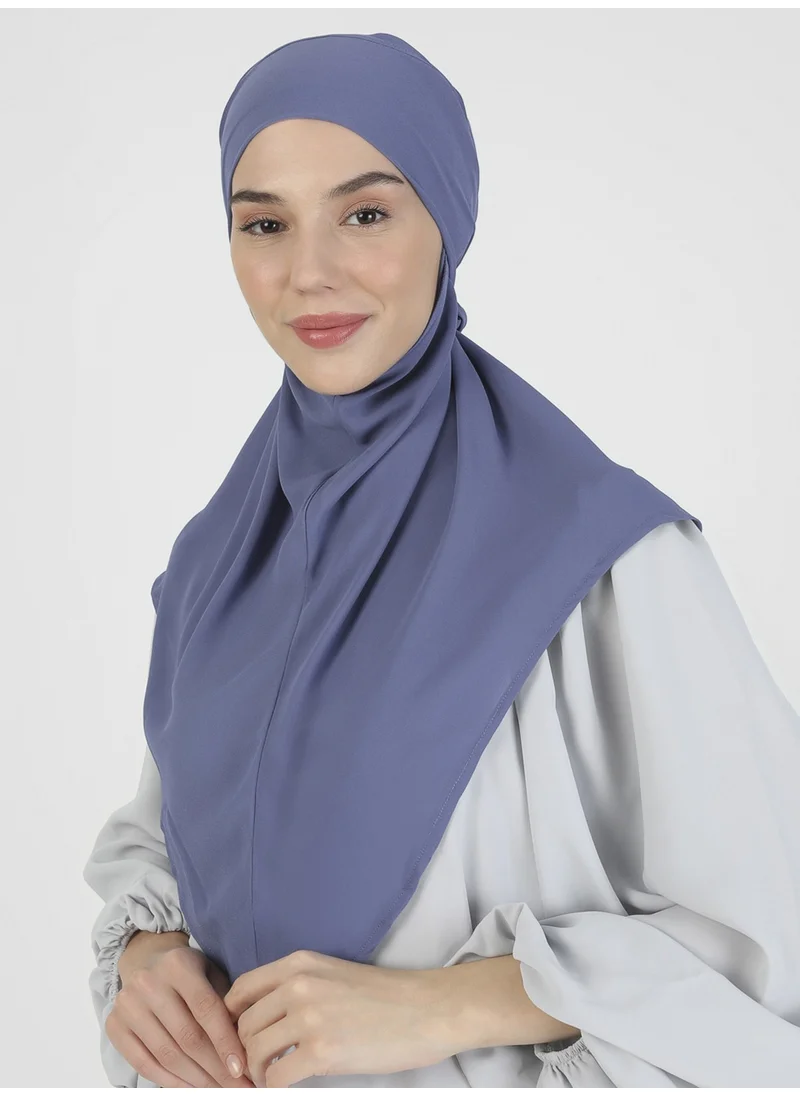 إيكاردين Crepe Belted Turban - Denim Blue -