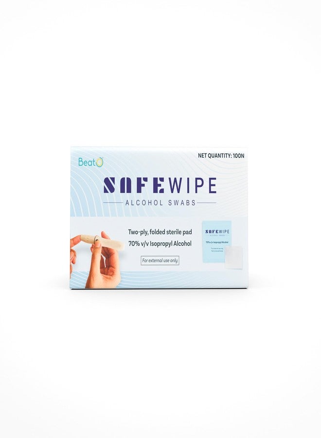 BeatO Safewipe Alcohol Swabs | Eliminate Harmful Bacteria, Viruses & Germs | Alcohol Swabs for Injection | Medical Use, Pre-Injection Skin Cleansing & First Aid | Pack of 100 - Image 2