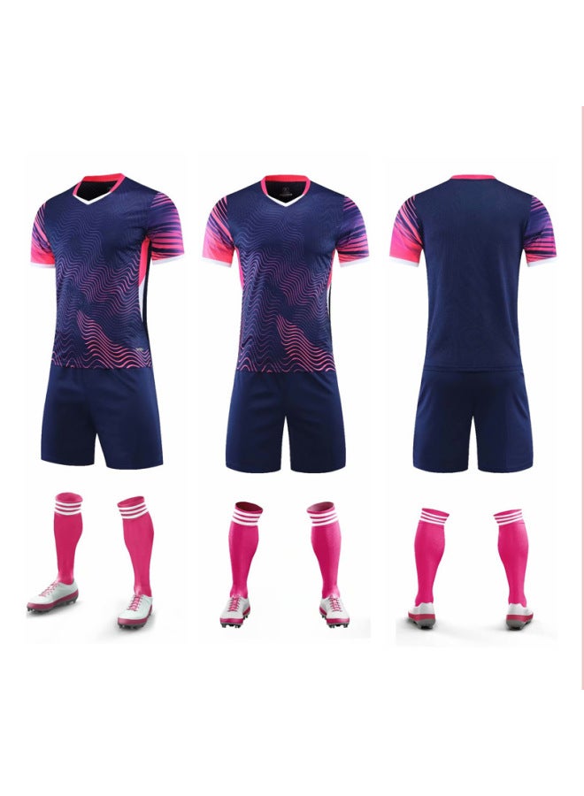 B5025 Royal Blue Short Sleeve Football Jersey - Image 1