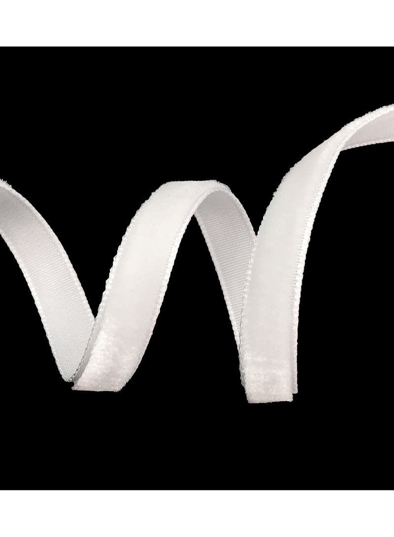 شريط مخملي بعرض 1/4 بوصة بطول 50 ياردة شريط مخملي وجه واحد لحفلات الزفاف، شريط لتغليف الهدايا مشغولات يدوية ذاتية الصنع - Image 3