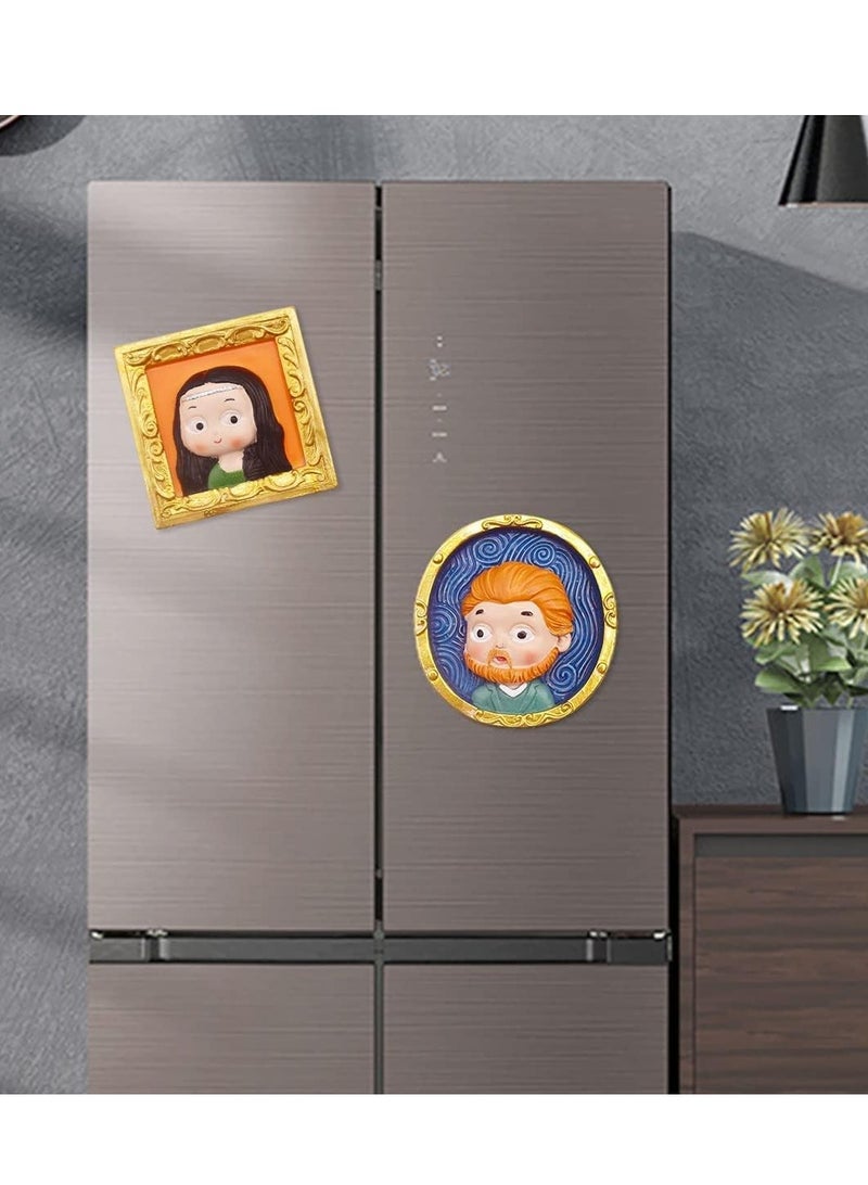 SYOSI Cute Fridge Magnet, 3D Painting Decorative Magnets for Fridge, Glass Magnets for Refrigerator, Locker Accessories Whiteboard Magnets for Office House Office Kitchen Dishwasher Locker Personal Use 4PCS - Image 5