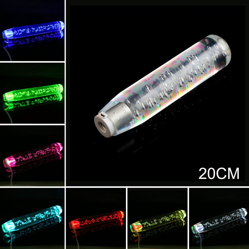 Gear Shift Knob 20cm Crystal Style Easy To Install Led Light Rgb Shift Knob - Premium Quality Material Gear Shift Lever For Most Manual And Automatic Vehicles - Image 1