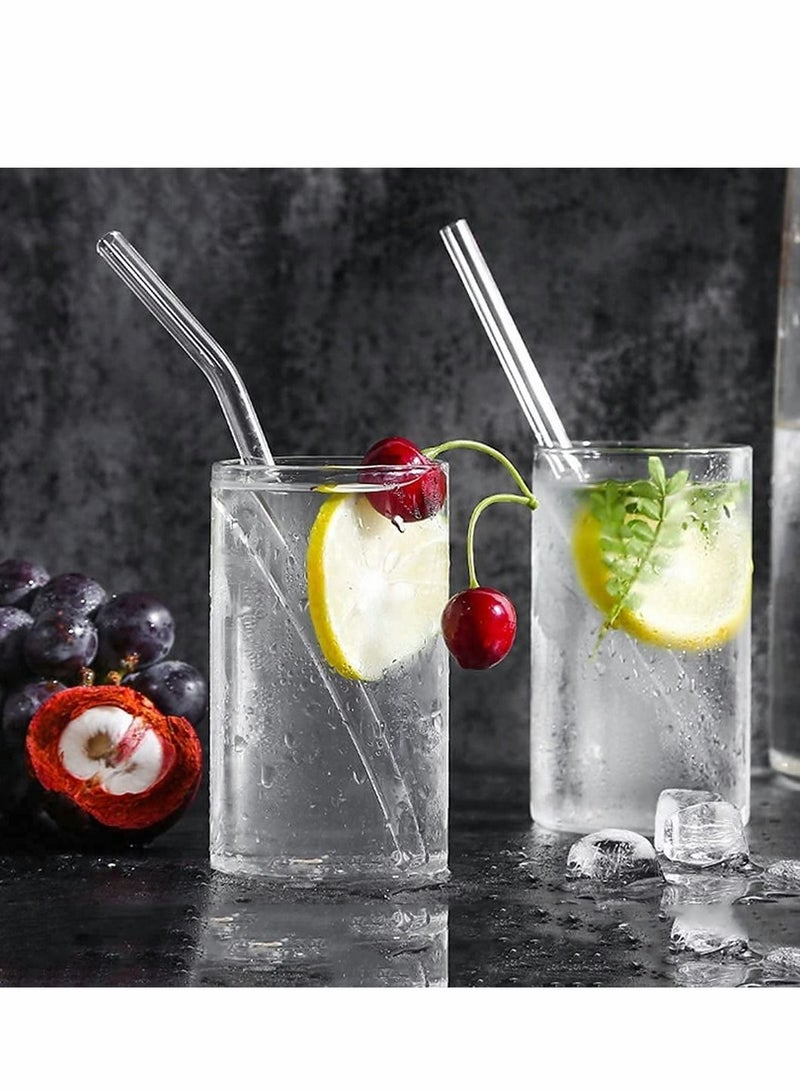 Y&D 12 Pcs Reusable Bent Glass Drinking Straws With Cleaning Brushes  - Image 5