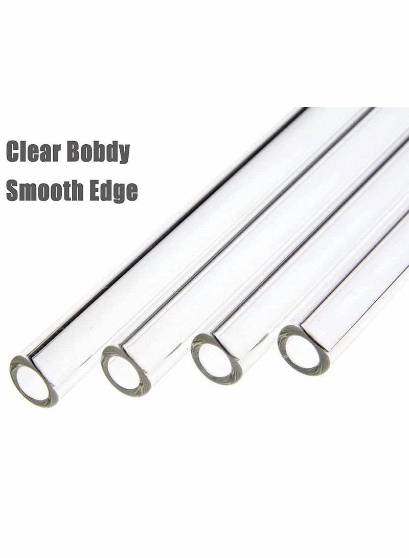 Y&D 12 Pcs Reusable Bent Glass Drinking Straws With Cleaning Brushes  - Image 2