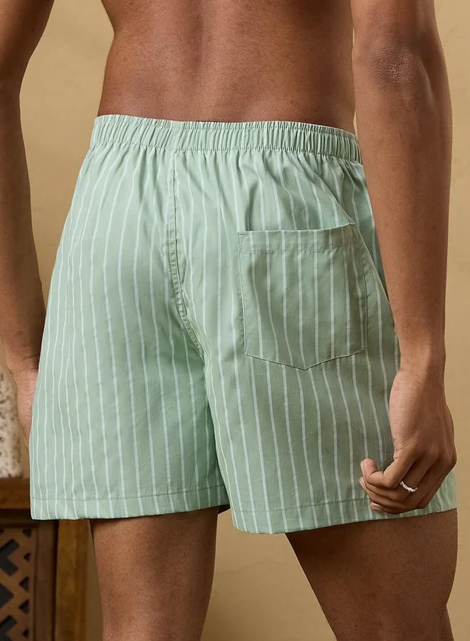 The Souled Store  Men Green Striped Garfield Sleepy Boxers for Men | Best Price UAE