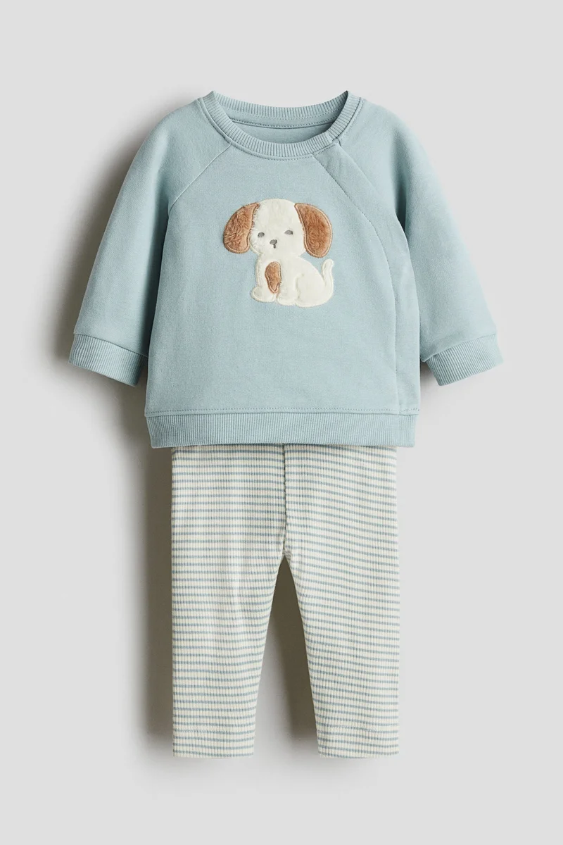 اتش اند ام طقم قطني من قطعتين