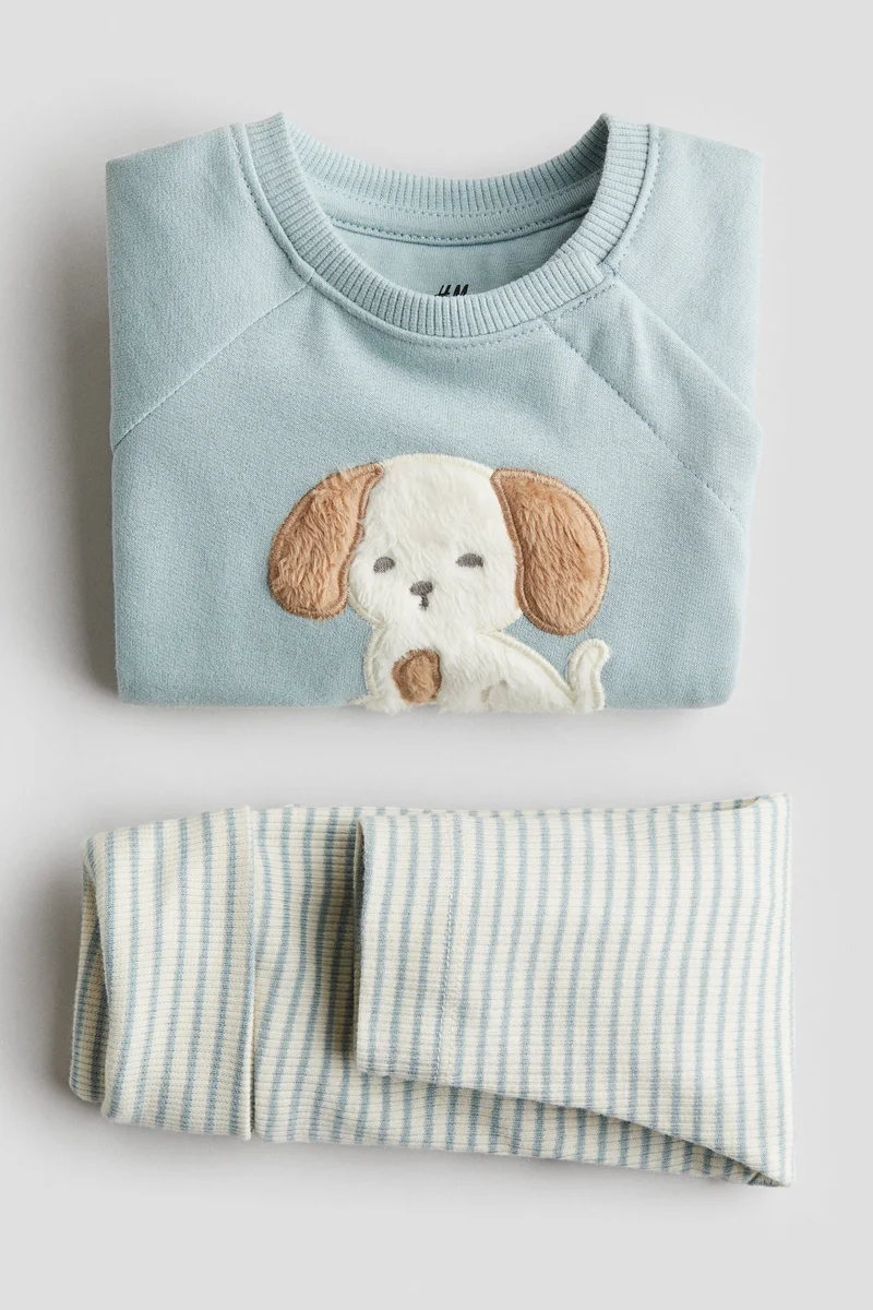 اتش اند ام طقم قطني من قطعتين