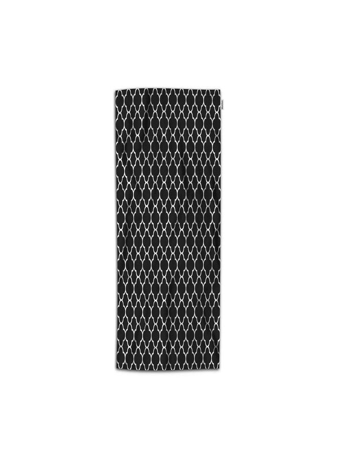 Moslion Moroccan Quatrefoil Hand Towels - Black and White Accent Geometric Pattern Modern Design Kitchen Towels - Soft Polyester-Microfiber - 30Lx15W Inch