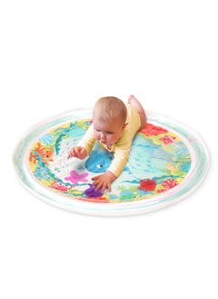 B. Toys B. Baby - Baby Water Mat - Inflatable Tummy Time Mat - 6 Removable Sea Animals - Water Activity Mat for Babies - Easy to Clean - 6 Months + - Wonder Waves  - Image 1