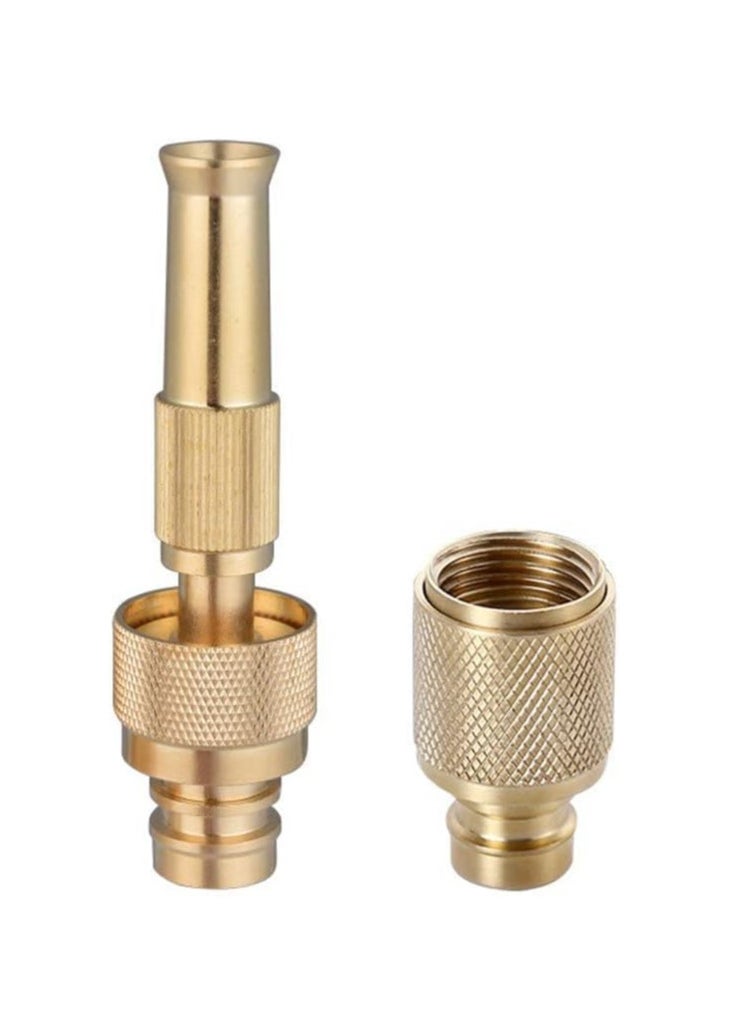 Generic - Tazlin Copper Water Spray Nozzle For Car Wash Booster Nozzle With Adjustable High Water Pressure Copper For Gardening Irrigation Tools And Water Pipe ×2000-From Rana Store - Image 1
