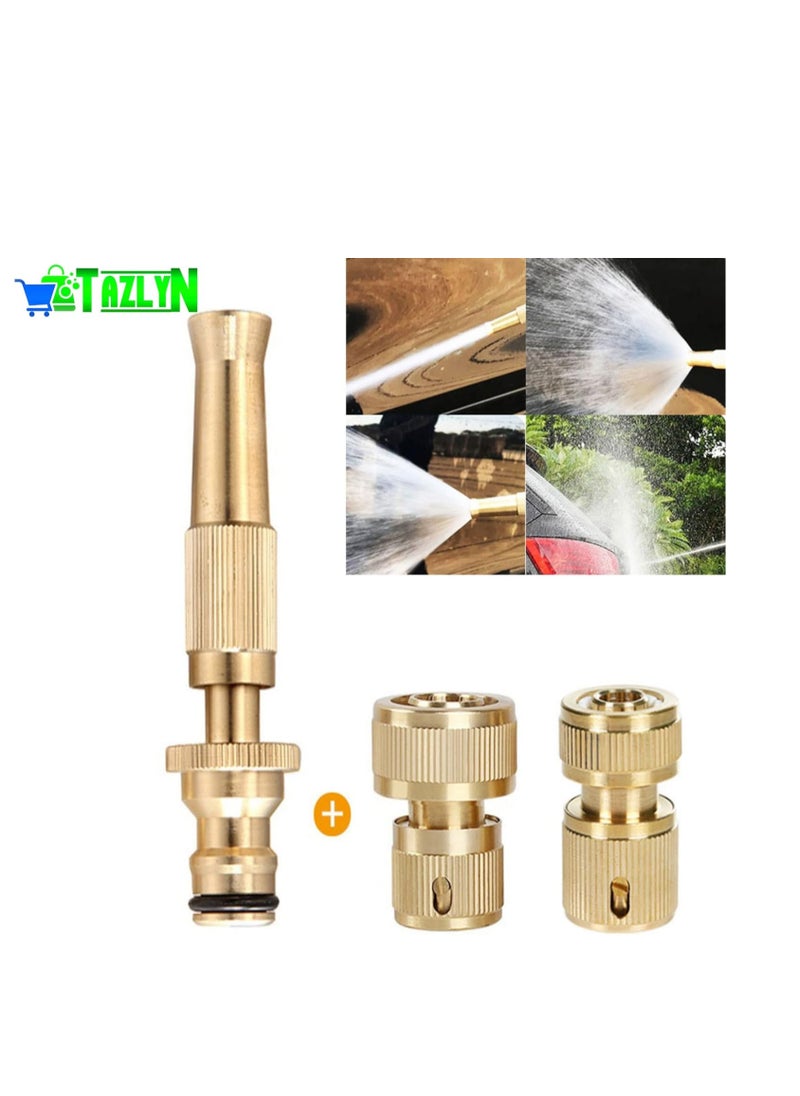 Generic - Tazlin Copper Water Spray Nozzle For Car Wash Booster Nozzle With Adjustable High Water Pressure Copper For Gardening Irrigation Tools And Water Pipe ×2000-From Rana Store - Image 1
