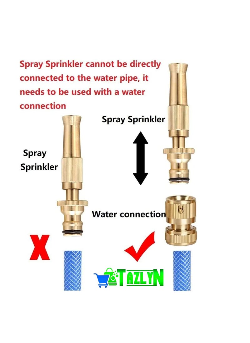 Generic - Tazlin Copper Water Spray Nozzle For Car Wash Booster Nozzle With Adjustable High Water Pressure Copper For Gardening Irrigation Tools And Water Pipe ×2000-From Rana Store - Image 1