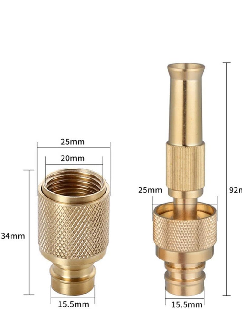 Generic - Tazlin Copper Water Spray Nozzle For Car Wash Booster Nozzle With Adjustable High Water Pressure Copper For Gardening Irrigation Tools And Water Pipe ×2000-From Rana Store - Image 1