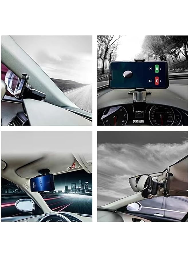 Green Tiger The Safest Car Dashboard Phone Clip Holder, 360 Degree Rotation Dash Multifunctional Car Dashboard Mobile Phone Holder Mount Stand Compatible with 4-7 Inch Smartphones - Image 5