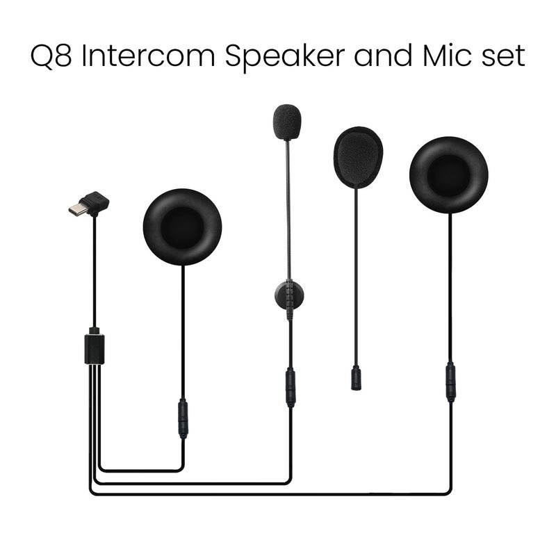 AmiciAuto Q8 Headset with Mic for Q8 Bluetooth Helmet Intercom Only - Image 2