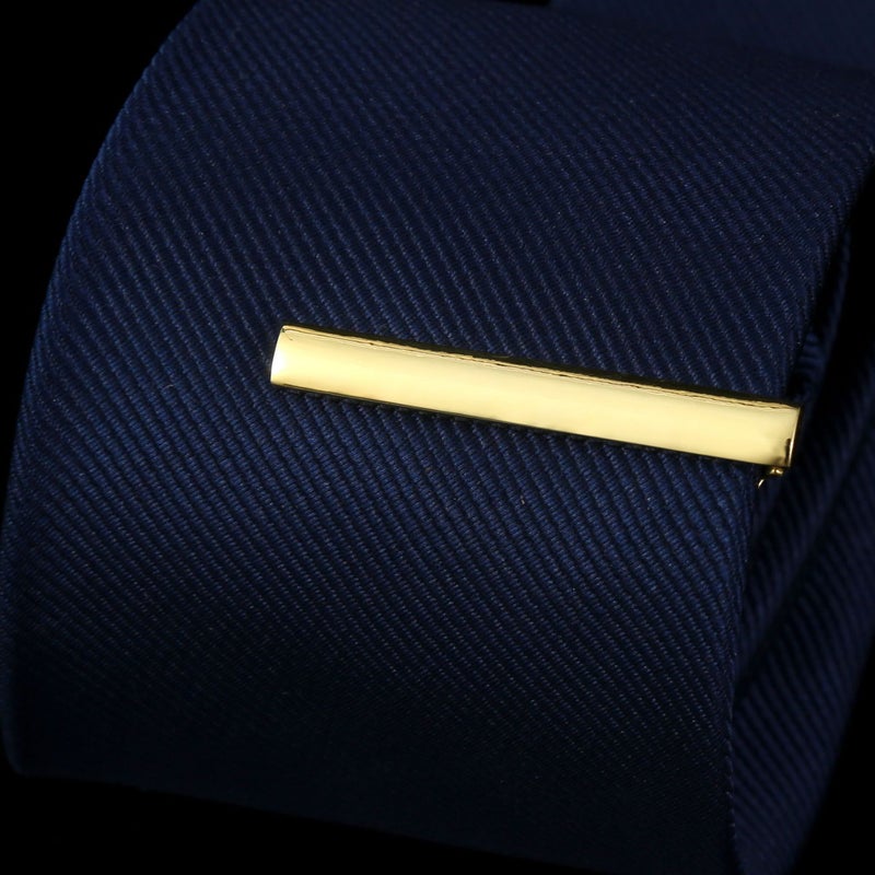 Loquat Gold Silver Narrow Tie Clip for Men 15.