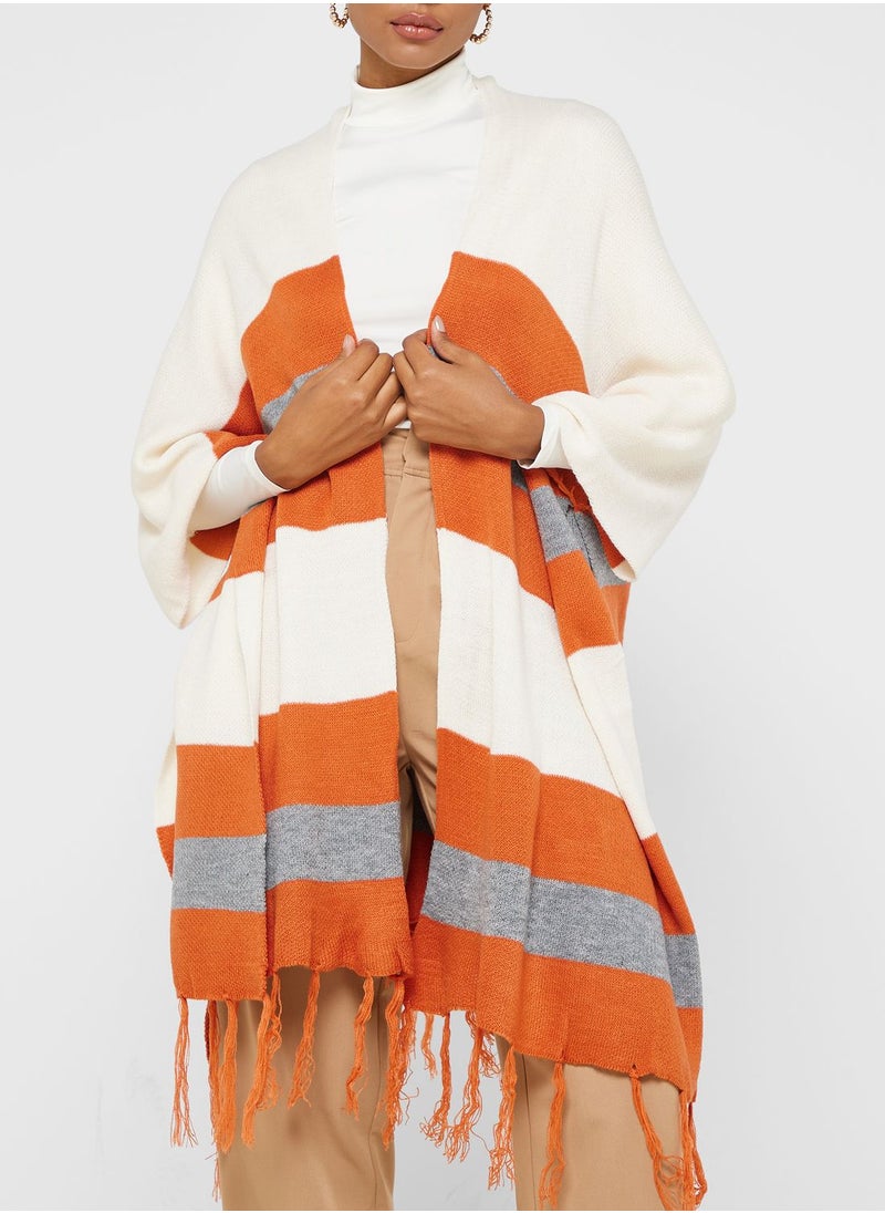 Khizana - Tassel Detail Printed Layering Piece - Image 1