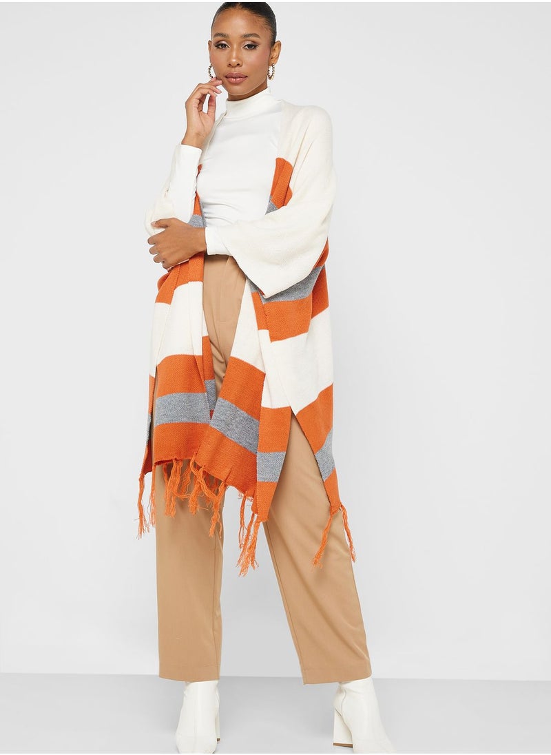 Khizana - Tassel Detail Printed Layering Piece - Image 1