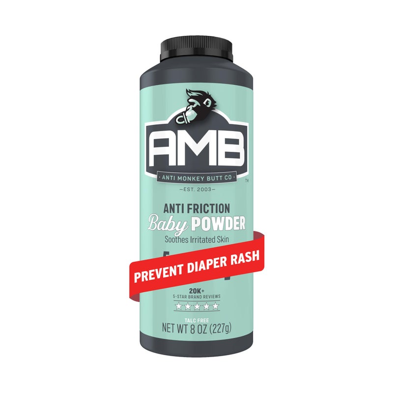 Anti Monkey Butt Baby Powder - Talc-Free Cornstarch Powder for Diaper Rash Prevention - Calamine & Hypoallergenic Formula for Anti-Chafing & Itch Relief - 8 oz - Image 1