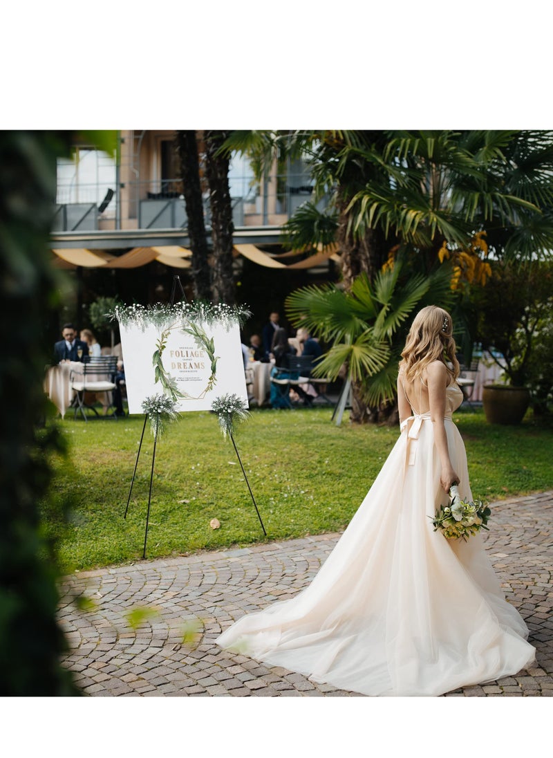 SYOSI - Easel Stand for Display Wedding Sign Poster 63 Inches Tall - with Bag Collapsible & Portable - Adjustable Height - Sturdy Metal Tripod - Non-Slip Rubber Bottom Ideal for Events Presentations - Image 1