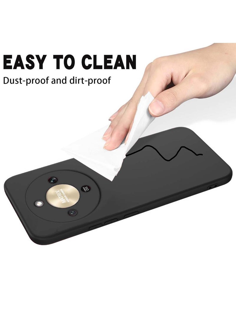 دبليو تيك غطاء هاتف Honor X9d 5G 2025 من السيليكون السائل الناعم (MCRPSN) - أسود - Image 3