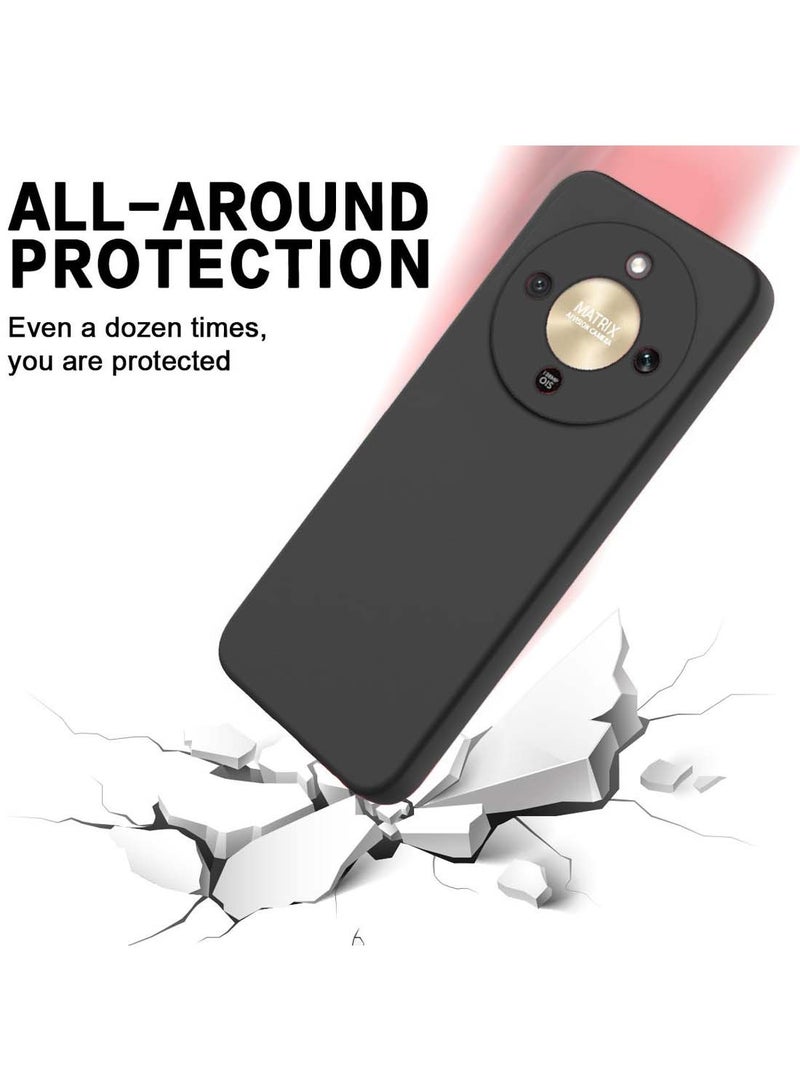 دبليو تيك غطاء هاتف Honor X9d 5G 2025 من السيليكون السائل الناعم (MCRPSN) - أسود - Image 4