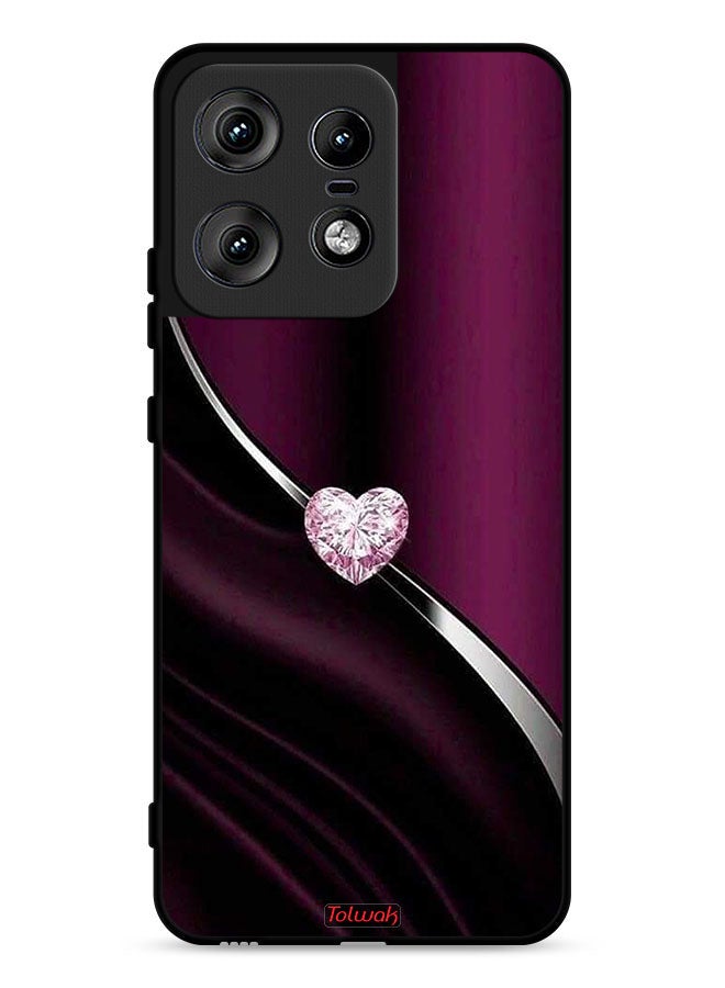Tolwak Motorola Edge 50 Pro 5G Protective Case Cover Diamond Heart - Image 1