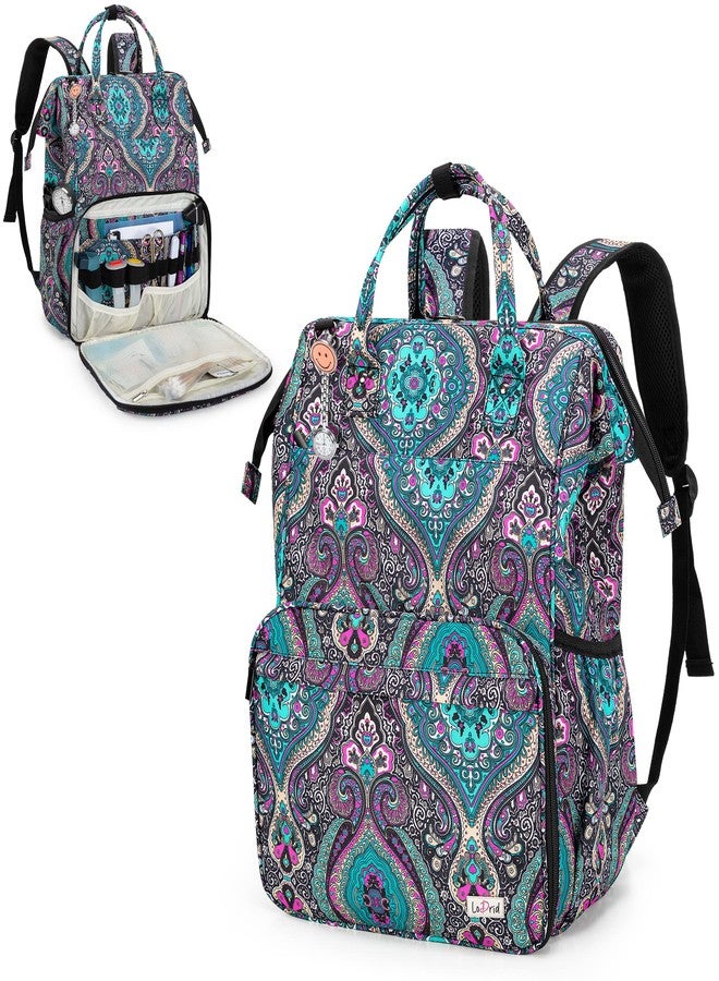 LoDrid Nurse Bag, Heavy Duty Nurse Work Backpack for Men & Women, Nurse Storage Backpack for Work with Steel Frame Top, 15.6" Laptop Layer, Zip-Top Closure & Inner Padded, Totem, Bag Only - Image 1