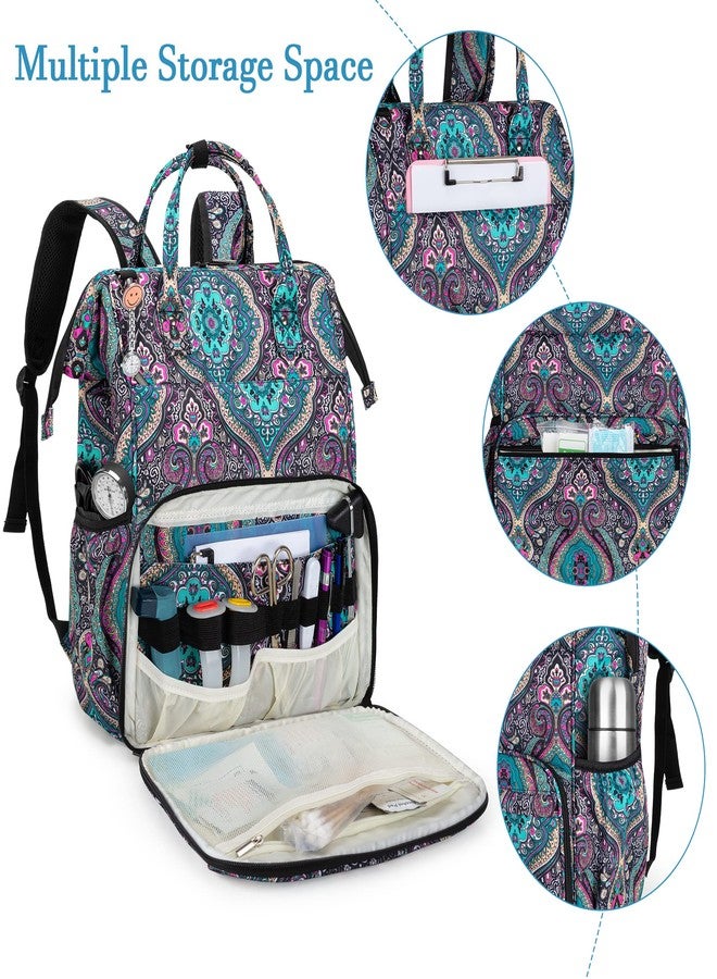 LoDrid Nurse Bag, Heavy Duty Nurse Work Backpack for Men & Women, Nurse Storage Backpack for Work with Steel Frame Top, 15.6" Laptop Layer, Zip-Top Closure & Inner Padded, Totem, Bag Only - Image 3