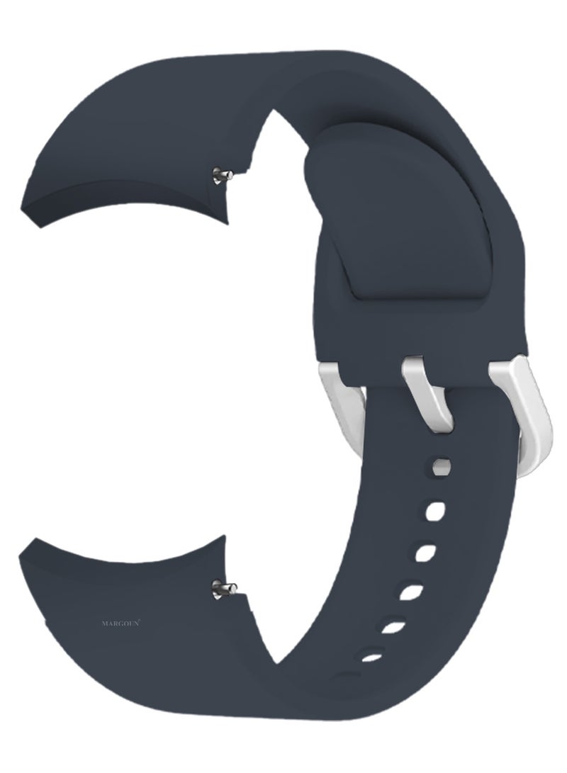CATANES No Gap Bands 20mm Compatible with Samsung Galaxy Watch 7/6/5/4 Band 40mm 44mm/ Watch 6 Classic 47mm 43mm/Galaxy Watch 5 Pro 45mm/4 Classic 46mm 42mm Soft Silicone Sport Bands for Women Men - Dark Grey - Image 3