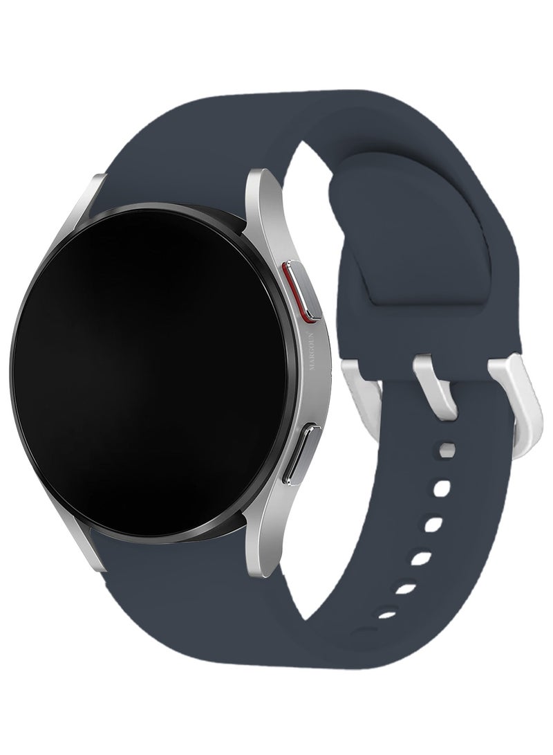 CATANES No Gap Bands 20mm Compatible with Samsung Galaxy Watch 7/6/5/4 Band 40mm 44mm/ Watch 6 Classic 47mm 43mm/Galaxy Watch 5 Pro 45mm/4 Classic 46mm 42mm Soft Silicone Sport Bands for Women Men - Dark Grey - Image 4
