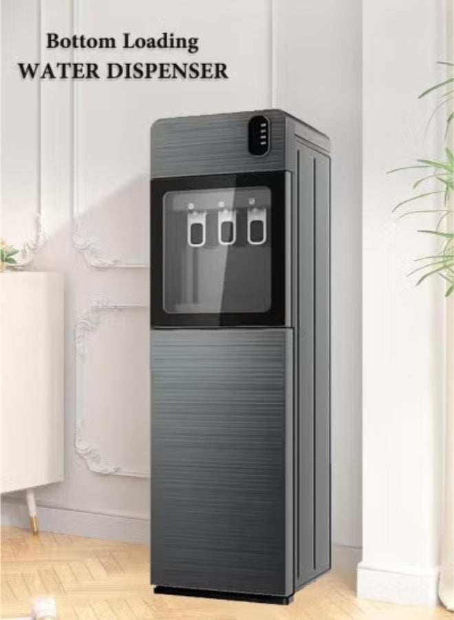 Valshar Bottom Loading Water Dispenser| Normal, Hot and Cold Function, Compressor Cooling, And 3 Taps| Cold Temperature: 4-12 Degrees Celsius; Hot Temperature: 85-95 Degrees Celsius| Perfect For Home And Office| Metallic - Image 4