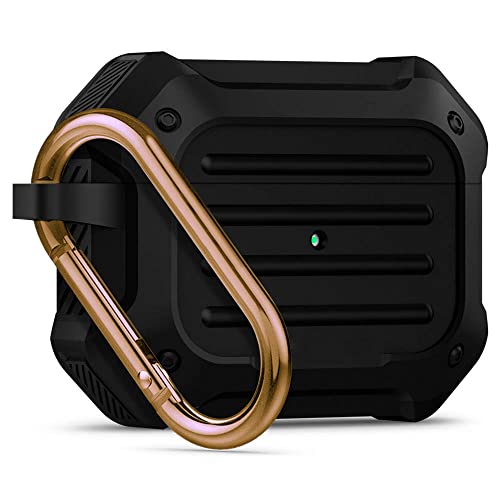 NEWTECHNO Tough Armour Cover Case Compatible with Airpods Pro 2 (2023/2022) / Airpods Pro 2nd Generation Case-Matte Black - Image 1