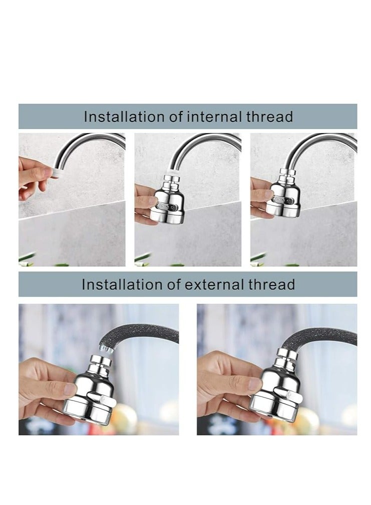 Mike Music Movable Kitchen Faucet Head 360° Rotatable Faucet Sprayer Head Replacement Anti -Splash Tap Booster Shower and Water Saving Faucet for Kitchen  - Image 3