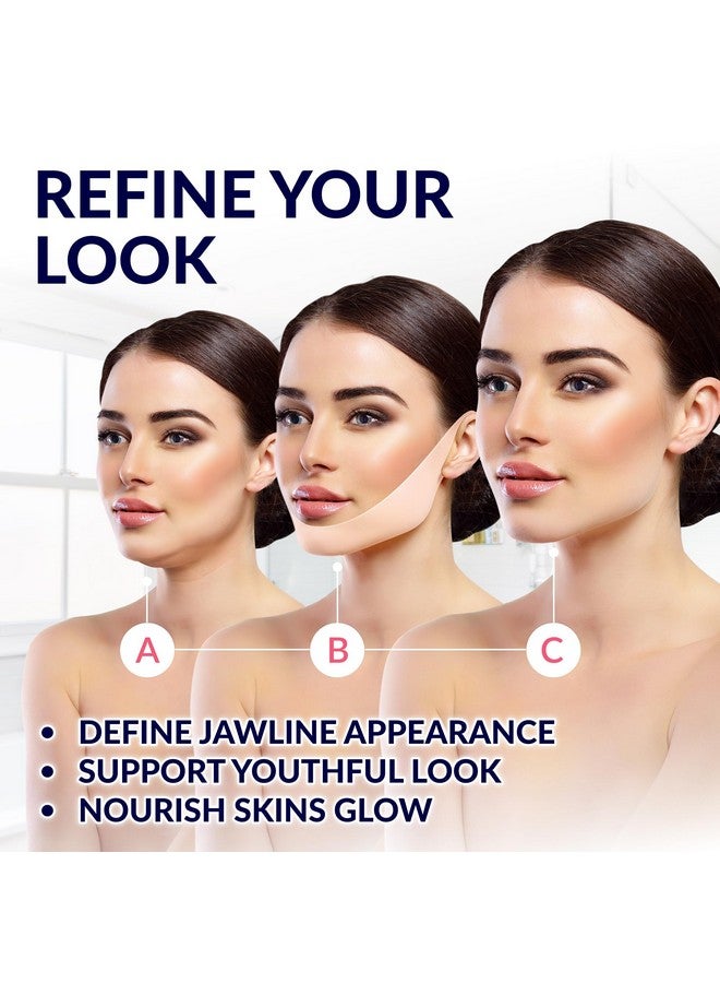 Stylia Double Chin Mask - V Line Chin Strap - Toning Hydrogel Collagen Face Mask with Hyaluronic Acid & Aloe Vera - 20PC - Image 2