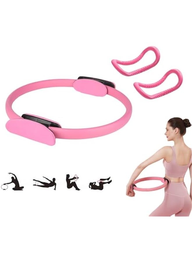 TRASSLE Yoga Pilates Stretch Ring Set,Fitness Shaping Training Circle, Pilates Ring 14 Inch for Thigh Workout,Inner Thigh Exercise Equipment for Women, Pilates Equipment Thigh Master,for Home/Gym - Image 1
