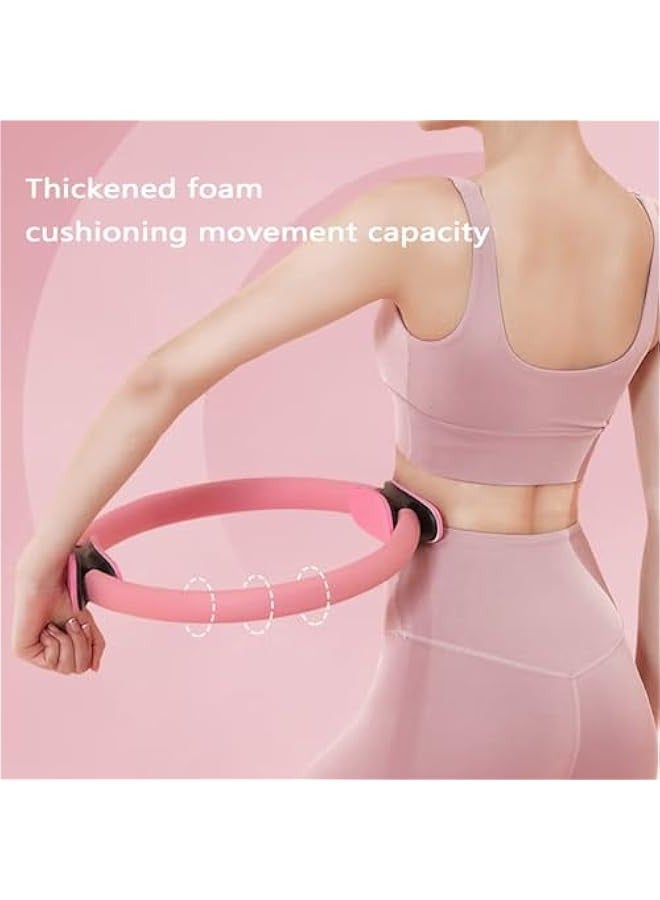 TRASSLE Yoga Pilates Stretch Ring Set,Fitness Shaping Training Circle, Pilates Ring 14 Inch for Thigh Workout,Inner Thigh Exercise Equipment for Women, Pilates Equipment Thigh Master,for Home/Gym - Image 2