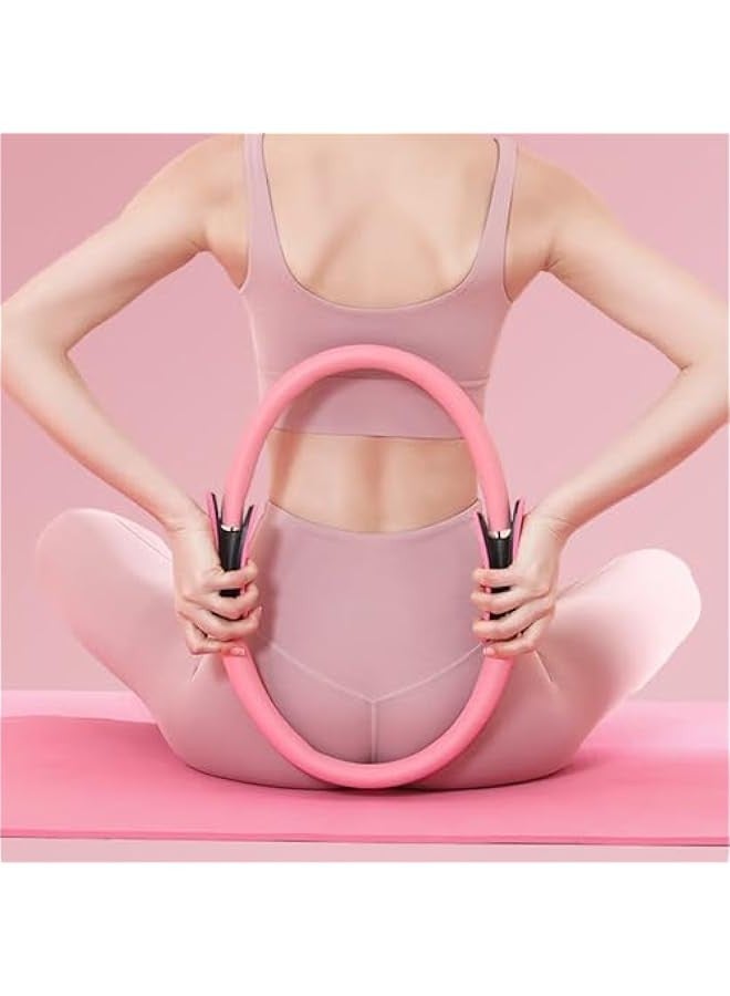 TRASSLE Yoga Pilates Stretch Ring Set,Fitness Shaping Training Circle, Pilates Ring 14 Inch for Thigh Workout,Inner Thigh Exercise Equipment for Women, Pilates Equipment Thigh Master,for Home/Gym - Image 4