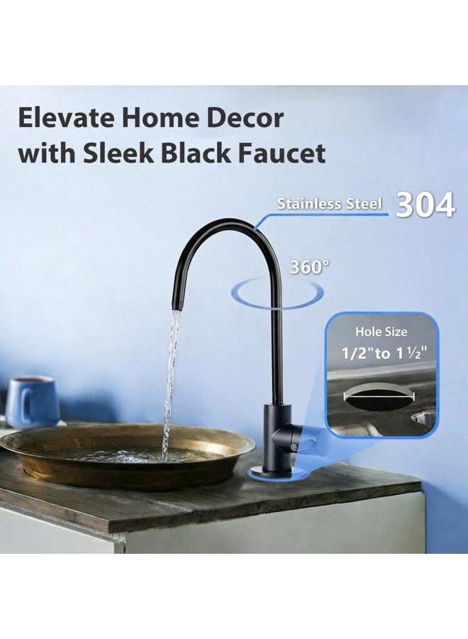 iSpring RCC7-BLK, NSF/ANSI 58 Certified, 5-Stage Reverse Osmosis System, RO Water Filter System Under Sink, Drinking Water Filter, 75 GPD, Stylish Black RO Faucet - Image 2