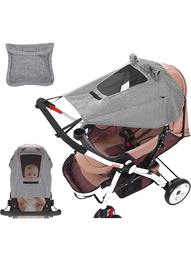 إيروريكس مظلة شمسية لعربة الأطفال، مظلة شمسية عالمية، مظلة شمسية بعامل حماية من أشعة الشمس فوق البنفسجية 50+، ملحقات عربة الأطفال - Image 1