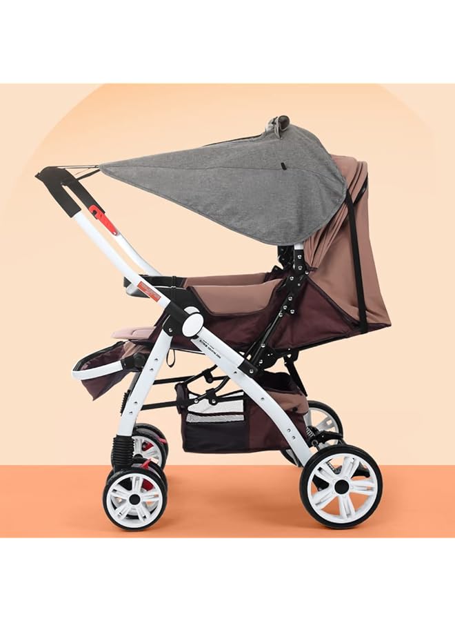 إيروريكس مظلة شمسية لعربة الأطفال، مظلة شمسية عالمية، مظلة شمسية بعامل حماية من أشعة الشمس فوق البنفسجية 50+، ملحقات عربة الأطفال - Image 2