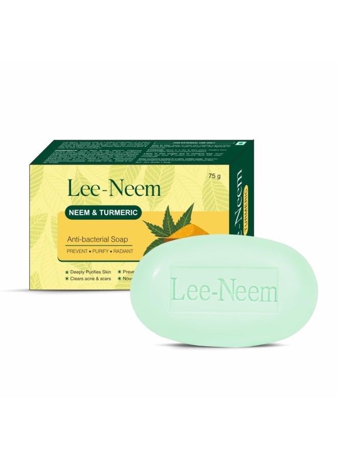 Leeford Lee-Neem Anti-Acne Soap for Glowing, Oil-Free Skin | Prevents Pimples, Deeply Purifies & Clears Scars | Dermatologically Safe | 75g (Pack of 4) - Image 2